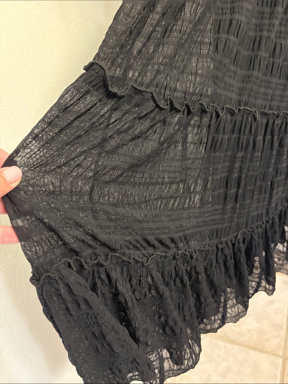 Nanette Lepore Black Maxi Dress with Smocked Waist - Picture 6 of 6